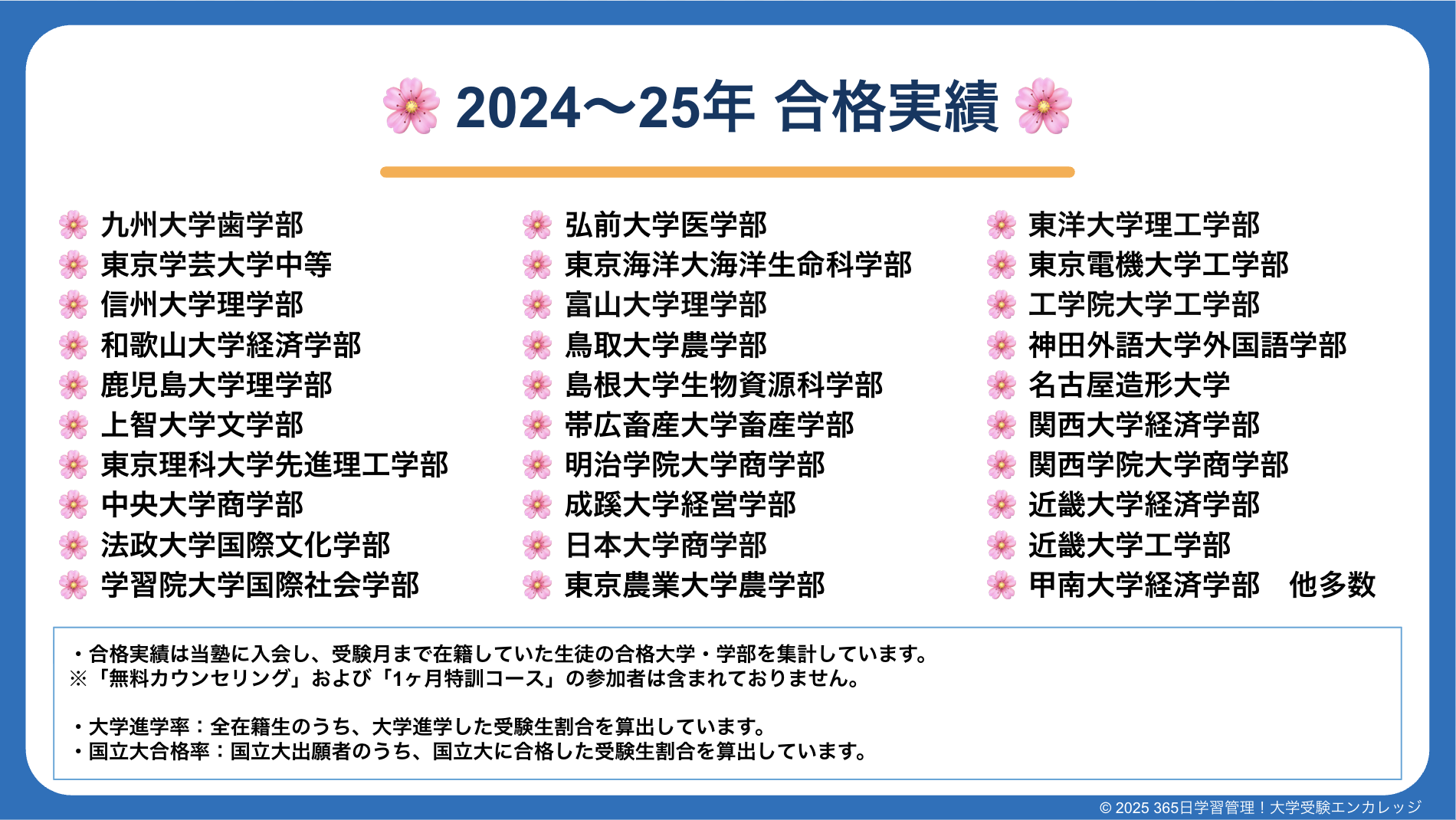 プロの学習管理で3年連続大学進学率100%